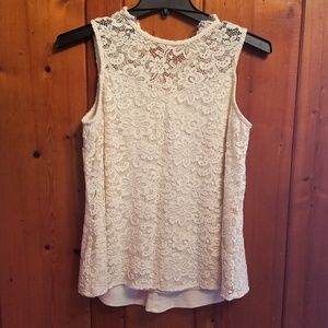 Cream lace top